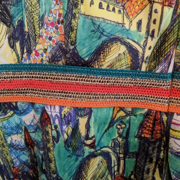 Anthro 🌿 Unique Artsy Peplum Top - Picture 4 of 6